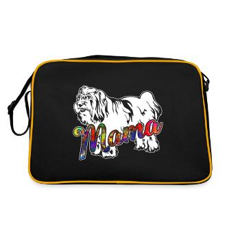 Tibetan Terrier Tibetan Terrier Mama - Retro Bag - black/gold - Back