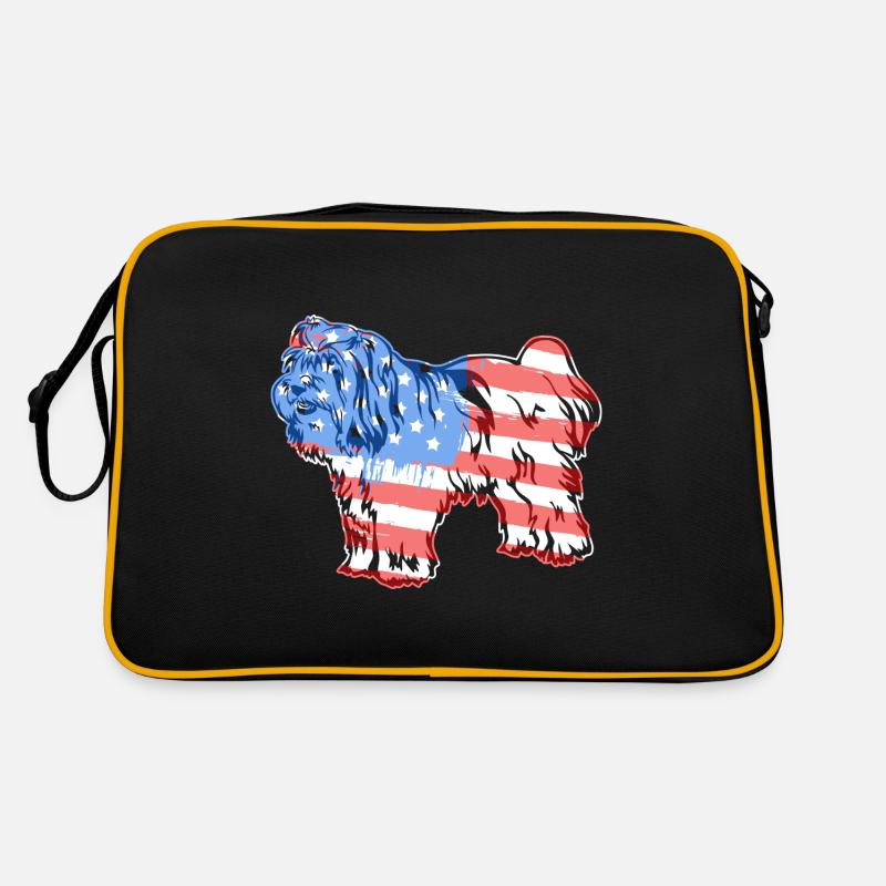 Tibetan Terrier Tibetan Terrier Flag Retro Bag