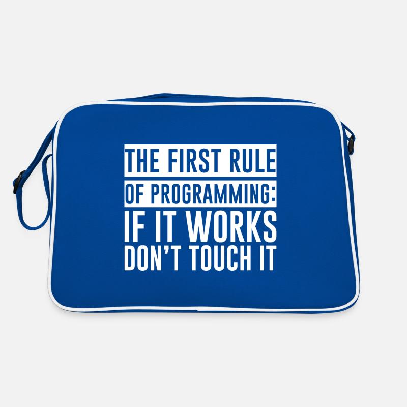 Rule Of Programming, If It Works, Don't Touch It Retro Bag