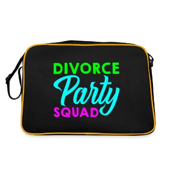 Divorce Party Squad - Retro Tasche - Schwarz/Gold - Hinten