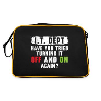 Stay calm and submit a ticket - Retro Bag - black/gold - Back