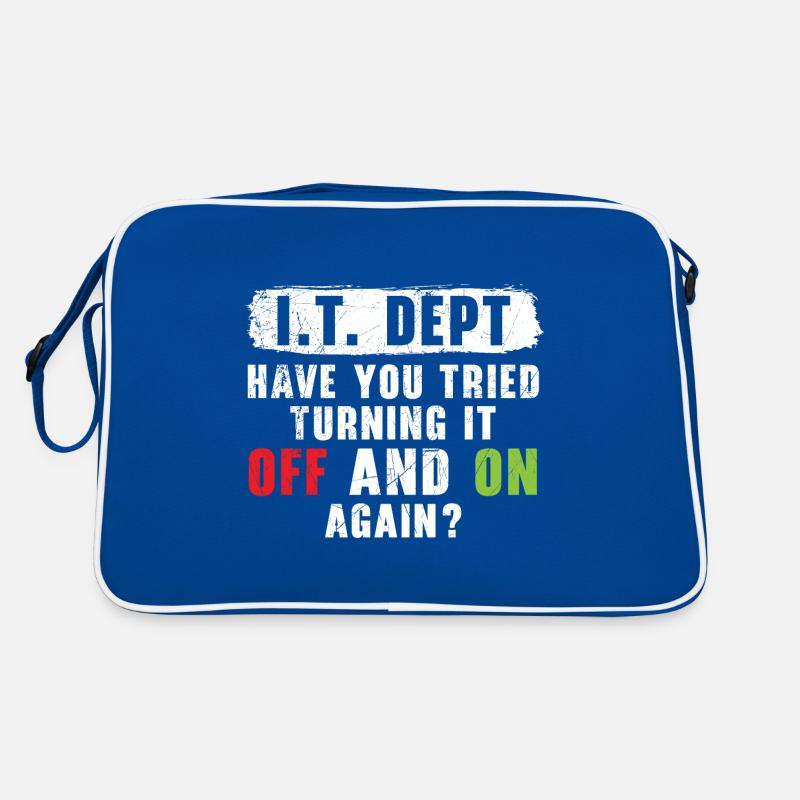 Ruhig bleiben und ein Ticket einreichen Retro Tasche