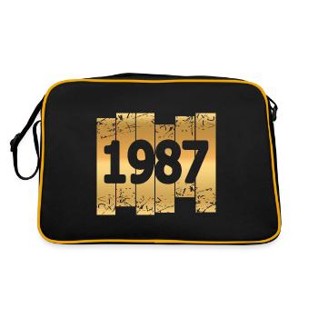 Gold 1987 - Retro Tasche - Schwarz/Gold - Hinten