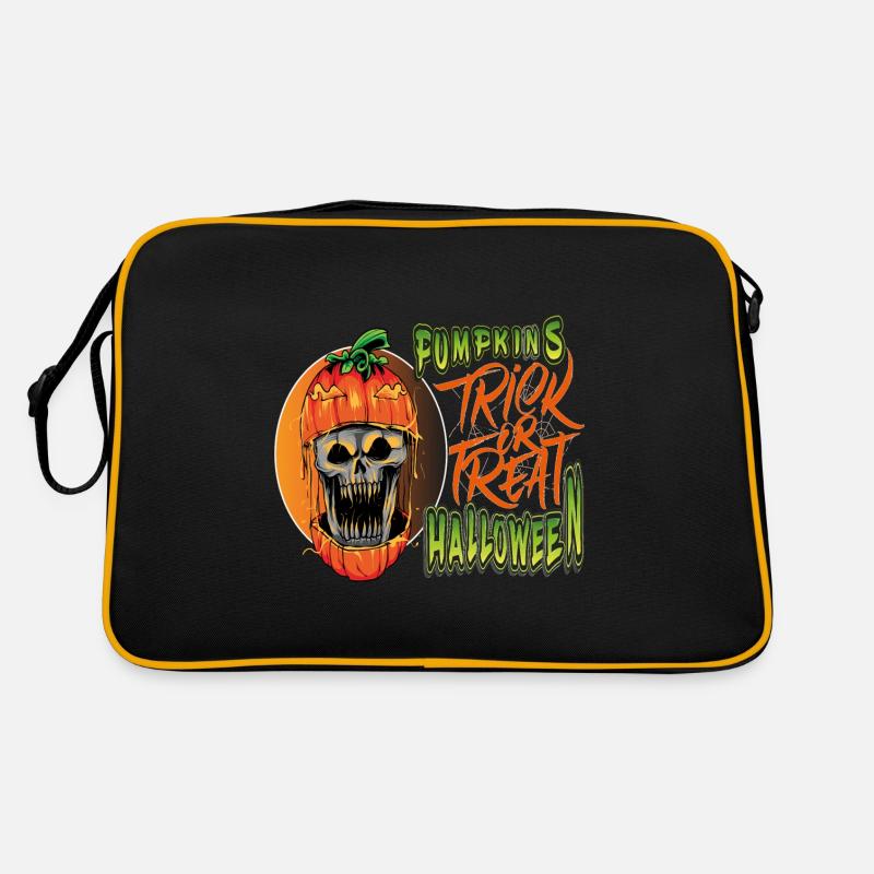 Kürbisse Halloween Süßes oder Saures Retro Tasche