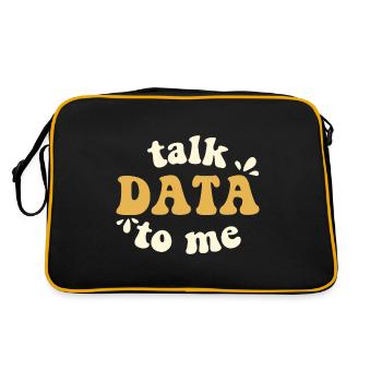 Sprechen Sie mit mir als Datenwissenschaftler - Retro Tasche - Schwarz/Gold - Hinten