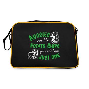 Aussies are like Potato Chips - green - Retro Bag - black/gold - Back