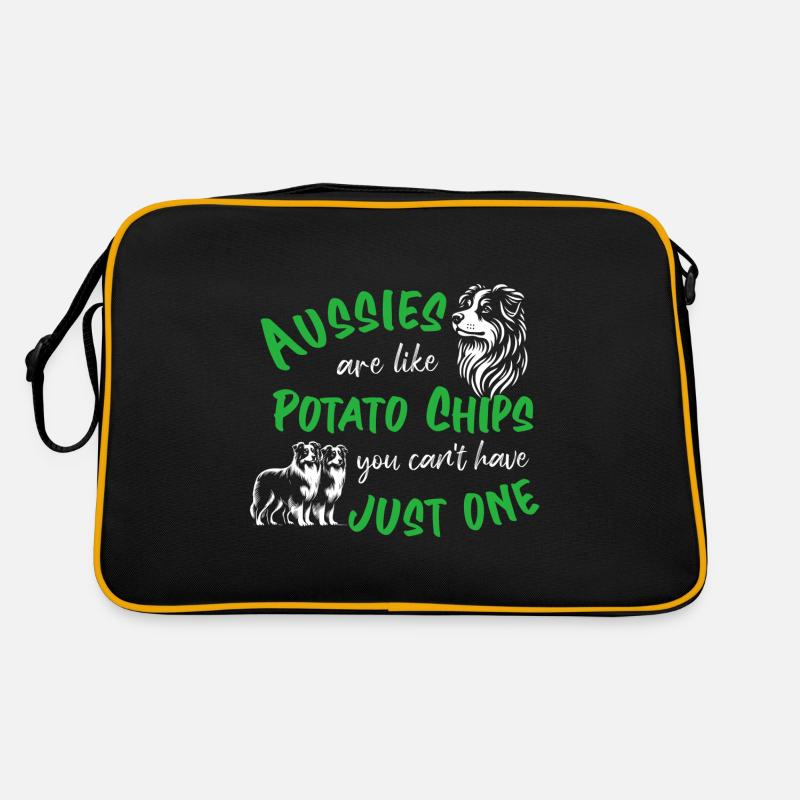 Aussies are like Potato Chips - green Retro Bag