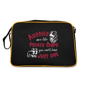 Aussies are like Potato Chips - red - Retro Bag - black/gold - Back