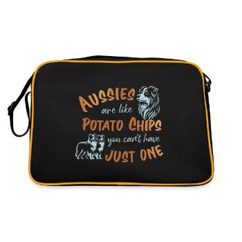 Aussies are like Potato Chips - gold - Retro Bag - black/gold - Back