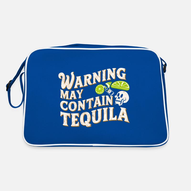 Warning May Contain Tequila 13 Retro Tasche