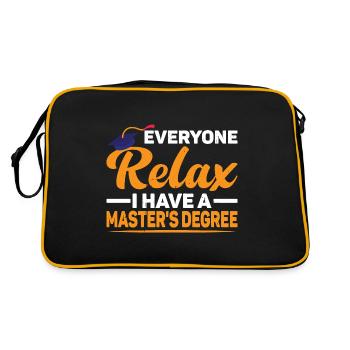 Tout le monde se détend, j’ai une maîtrise 46 - Sac Retro - noir/or - Dos