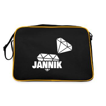 Le précieux Jannik - Sac Retro - noir/or - Dos