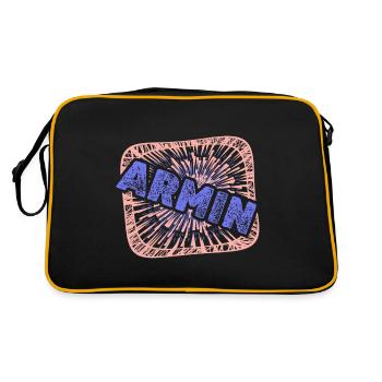 Gift for Armin - Retro Bag - black/gold - Back