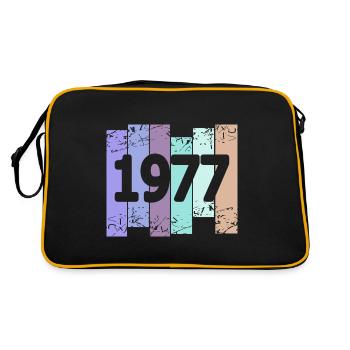 Oldtimer 1977 - Retro Tasche - Schwarz/Gold - Hinten
