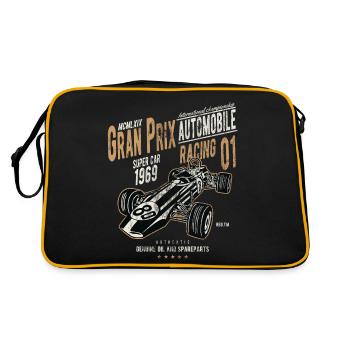 GRAND PRIX RACING - Motif de chemise de voiture de course rétro - Sac Retro - noir/or - Dos