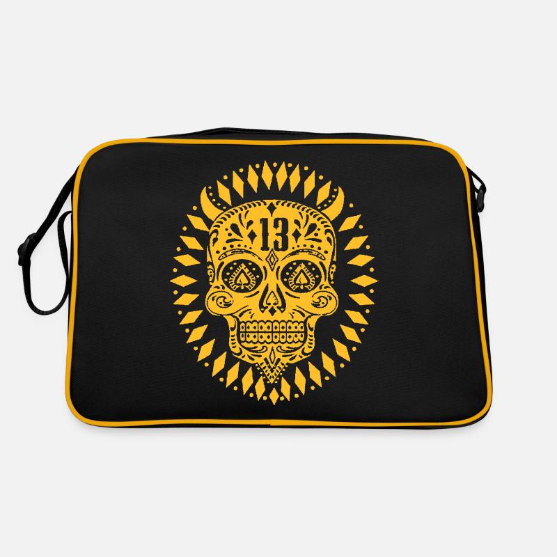 skull el diablo - Retro Bag - black/gold