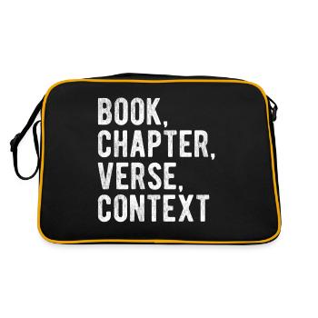 Book chapter verse context T-shirt - Retro Bag - black/gold - Back