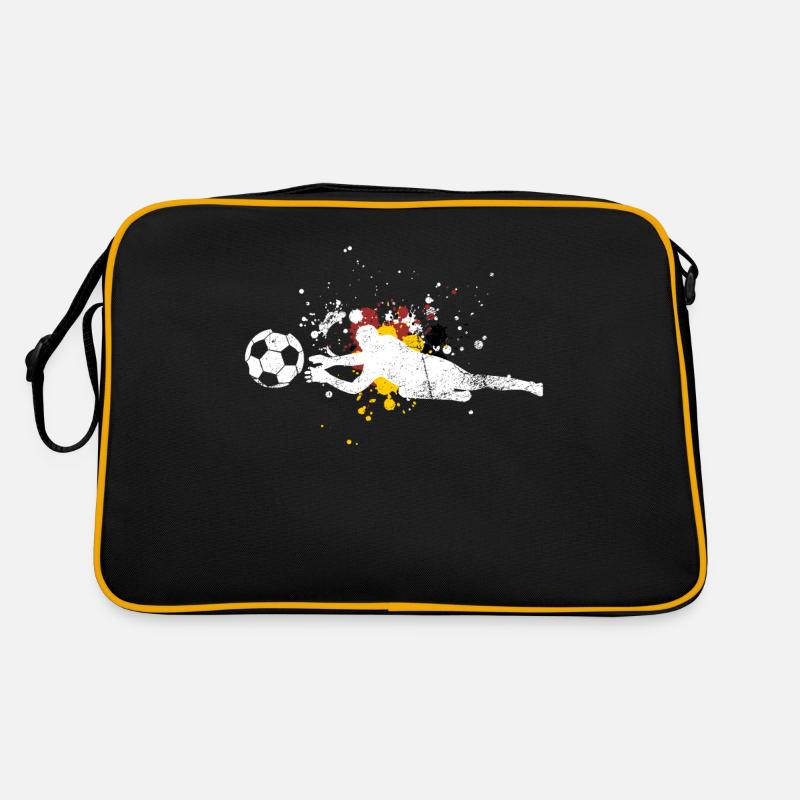Torwart - Retro Tasche - Schwarz/Gold