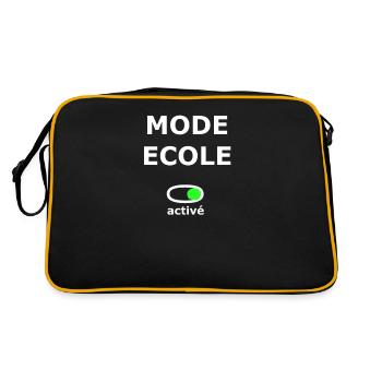 ECOLE RENTRE SCOLAIRE DROLE CADEAU - Sac Retro - noir/or - Dos