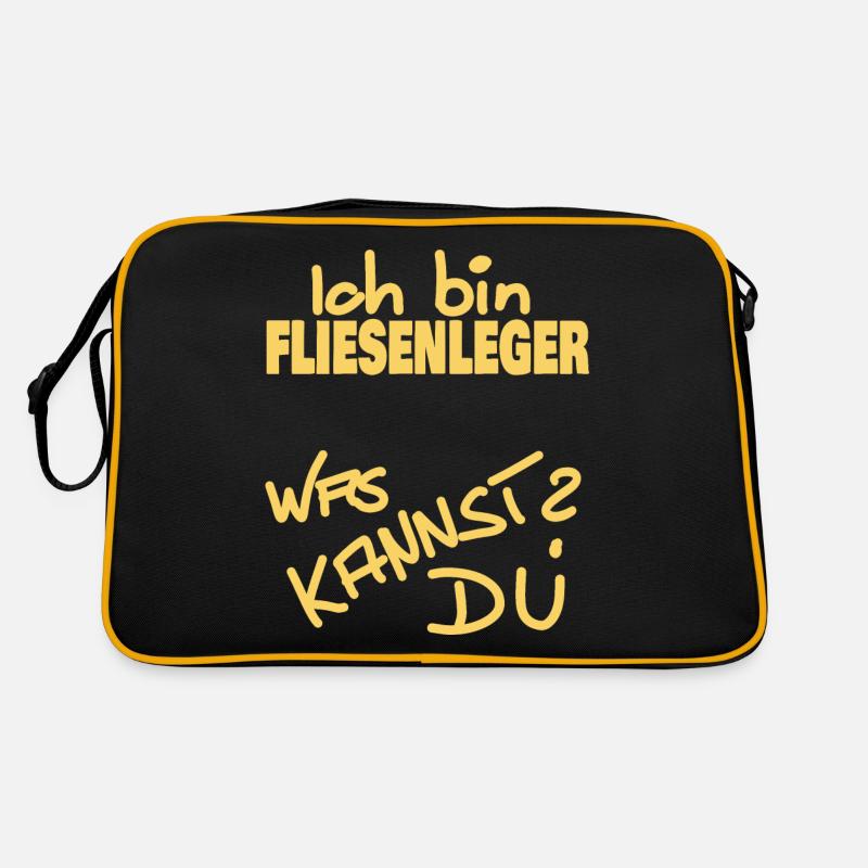 Ich bin FLIESENLEGER Retro Tasche