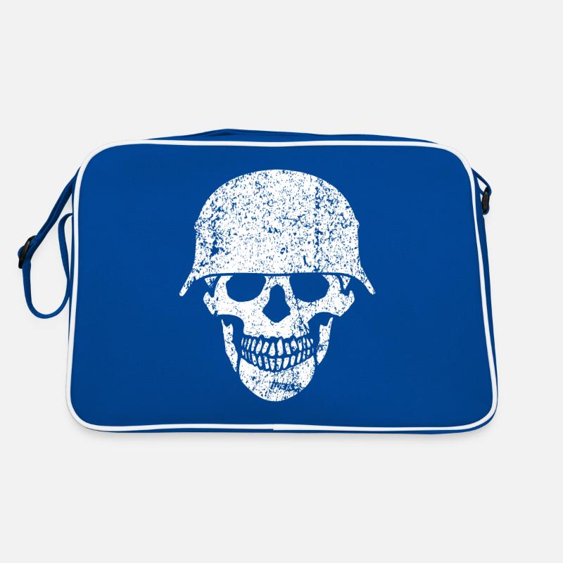 Schädelhelm / Schädelperlen Retro Tasche