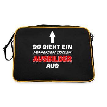 Trainer Funny Saying Profession Colleagues Gift - Retro Bag - black/gold - Back
