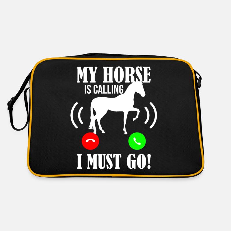 Pferd rufen Retro Tasche
