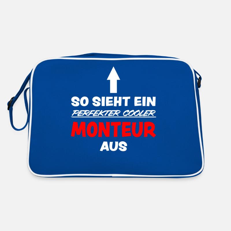 Monteur Lustiger Spruch Handwerker Beruf Geschenk Retro Tasche