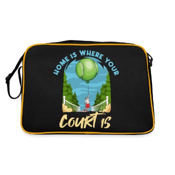 Tennis design de tennis pour un fan de tennis - Sac Retro - noir/or - Dos