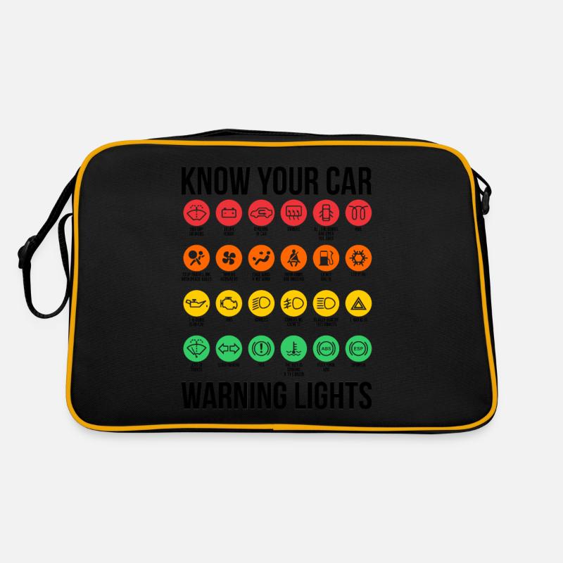 Sarcasm Know Your Car Warning Lights Gift Retro Bag