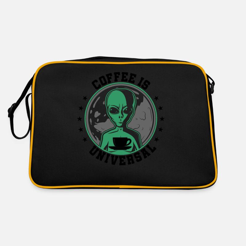 Alien Kaffee ist Universal Geschenk Retro Tasche