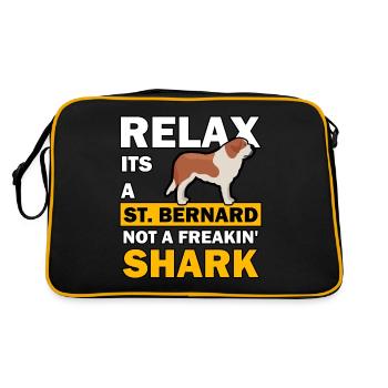 Détendez-vous, c’est un ST. BERNARD pas un requin freakin - Sac Retro - noir/or - Dos