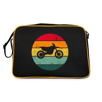 Vintage Retro Motorcycle Biker Motorcycles Racing - Retro Bag - black/gold - Back