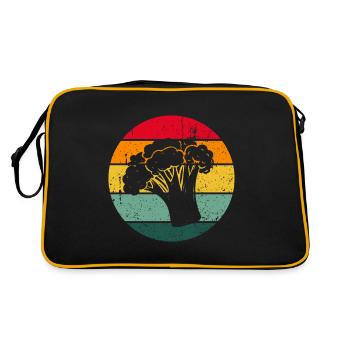 Vintage Brocoli Brocoli Brocoli En bonne santé - Sac Retro - noir/or - Dos