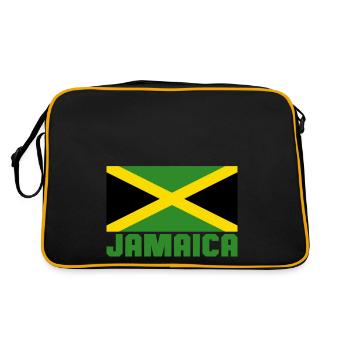 Jamaika - Retro Tasche - Schwarz/Gold - Hinten