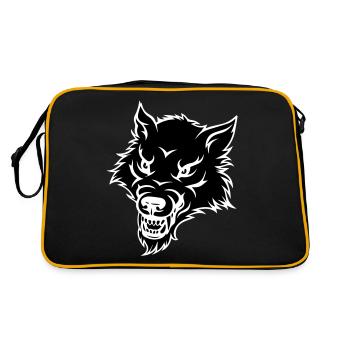 wolf - Retro Bag - black/gold - Back
