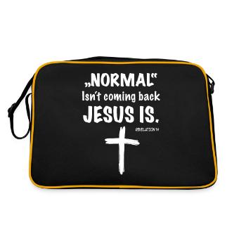 La normalité ne revient pas - JÉSUS est - Sac Retro - noir/or - Dos