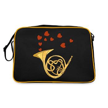 Musikinstrument - Retro Tasche - Schwarz/Gold - Hinten