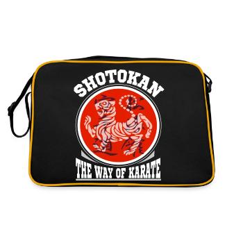 Shotokan der Weg des Karate Design - Retro Tasche - Schwarz/Gold - Hinten