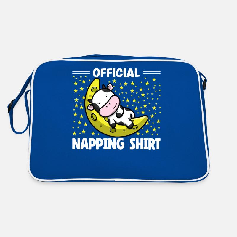 Sleeping Sloth Lover Cute Cow Napping Retro Bag