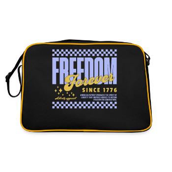 American USA Freedom Justice Fighter Abe 1776 - Retro Bag - black/gold - Back