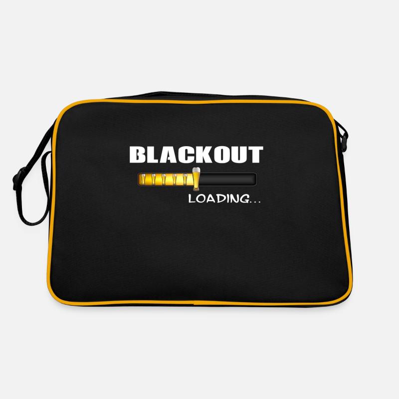 Blackout loading lustige Geschenkidee Bierglas Retro Tasche