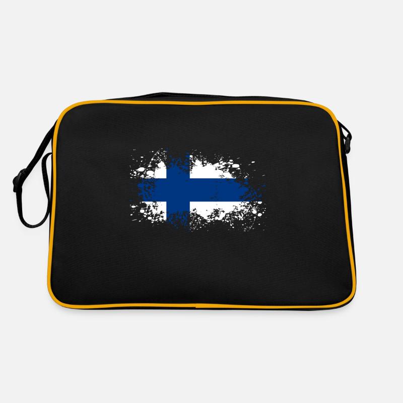 Finland Finland patch gift idea - Retro Bag - black/gold