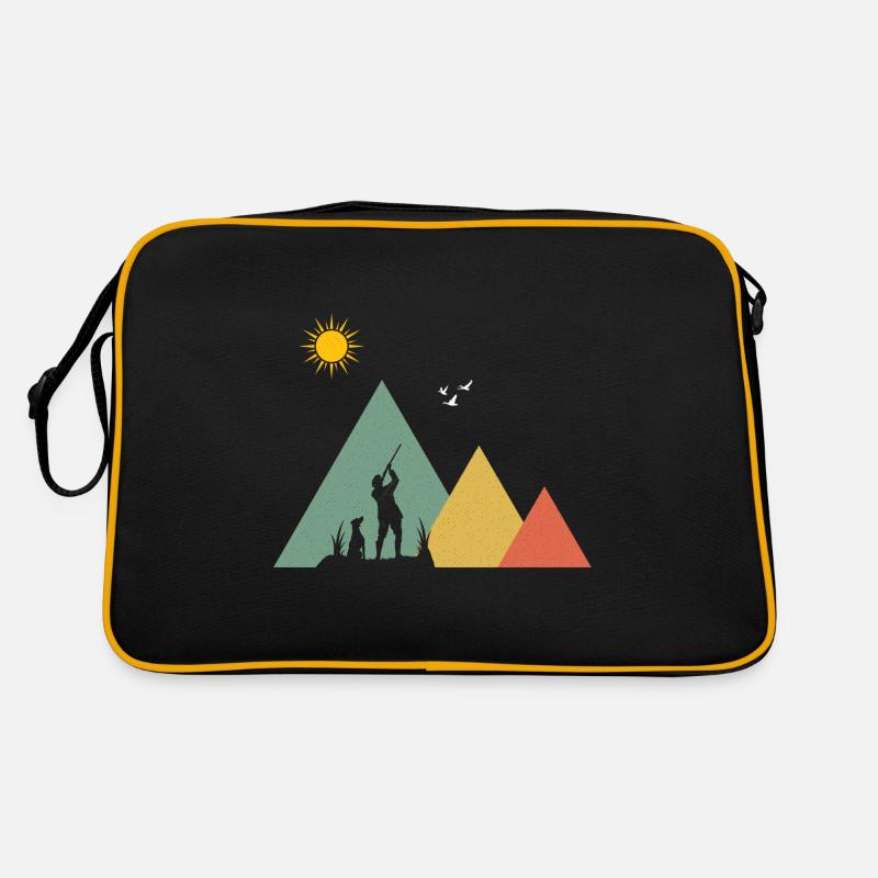 Chasseur chasse chasse montagnes Sac Retro