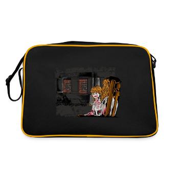 Creepy Doll Horror Scene Dark - Retro Bag - black/gold - Back