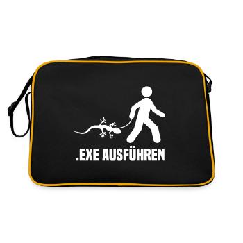 .EXE ausführen - Admin - Retro Tasche - Schwarz/Gold - Hinten