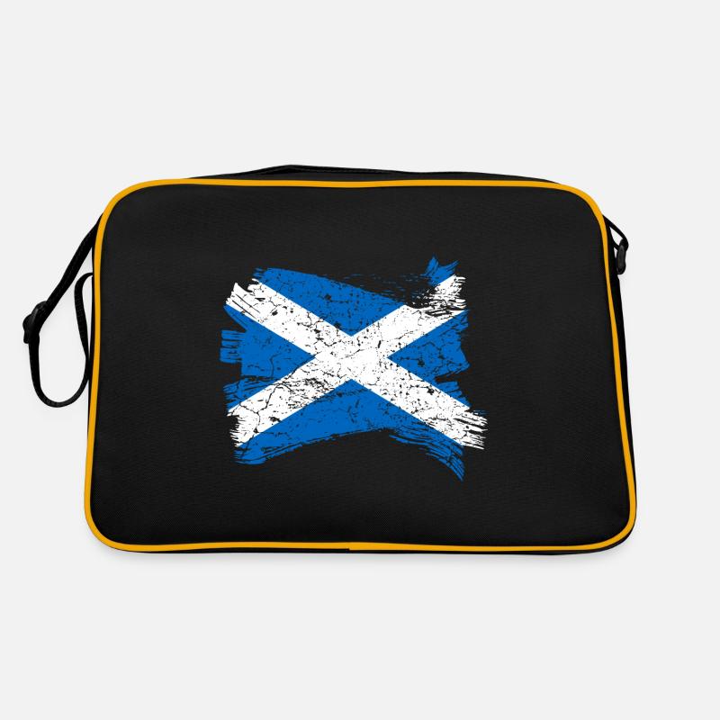 Drapeau de l'Ecosse - Sac Retro - noir/or