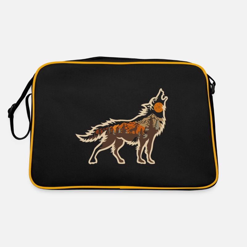 Wolf Nature Conservation Wild Animals Retro Bag