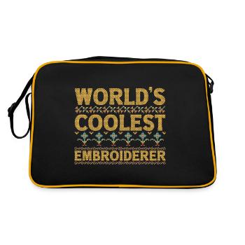 Broderie Point de croix Broderie Cadeau - Sac Retro - noir/or - Dos