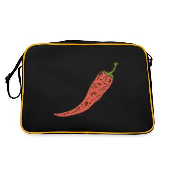Chili Pepperoni épicé épicé - Sac Retro - noir/or - Dos